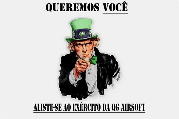 Queremos você como parte do time QG Airsoft